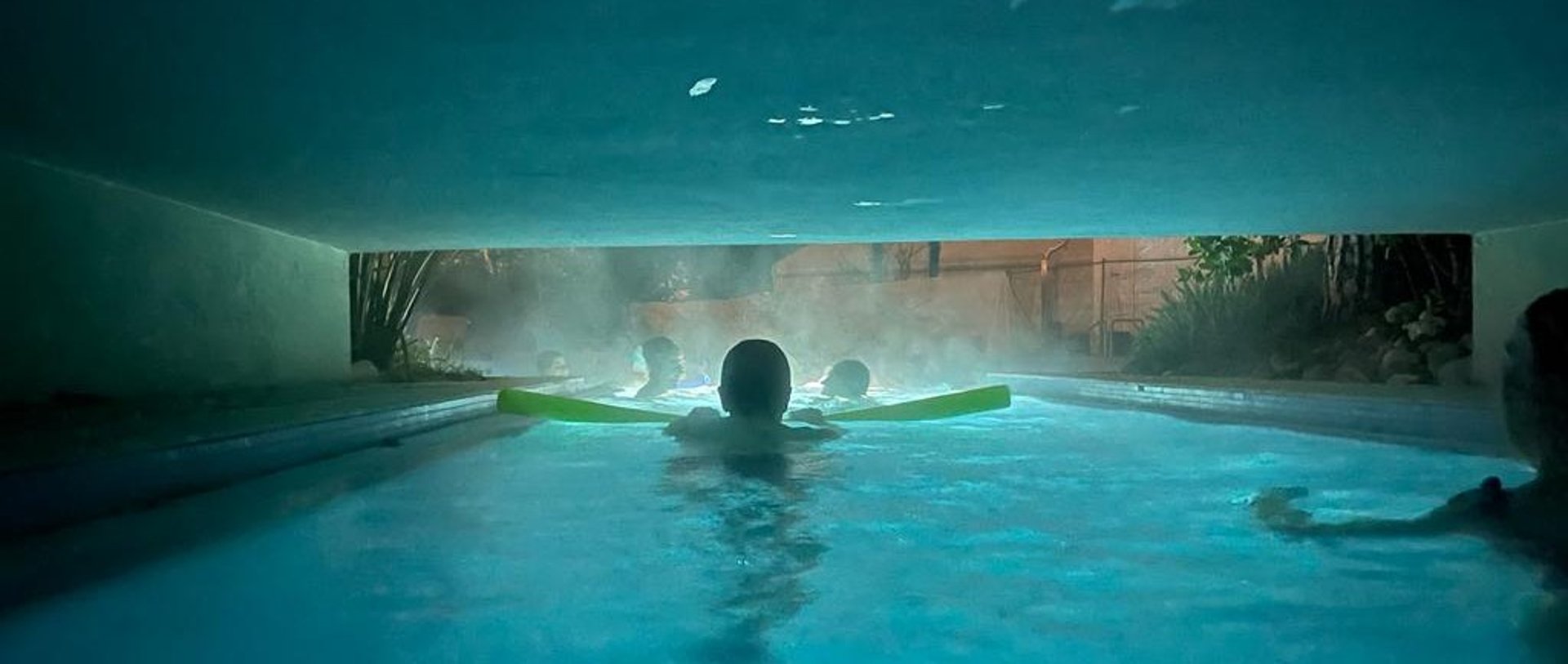 Piscina termale sera